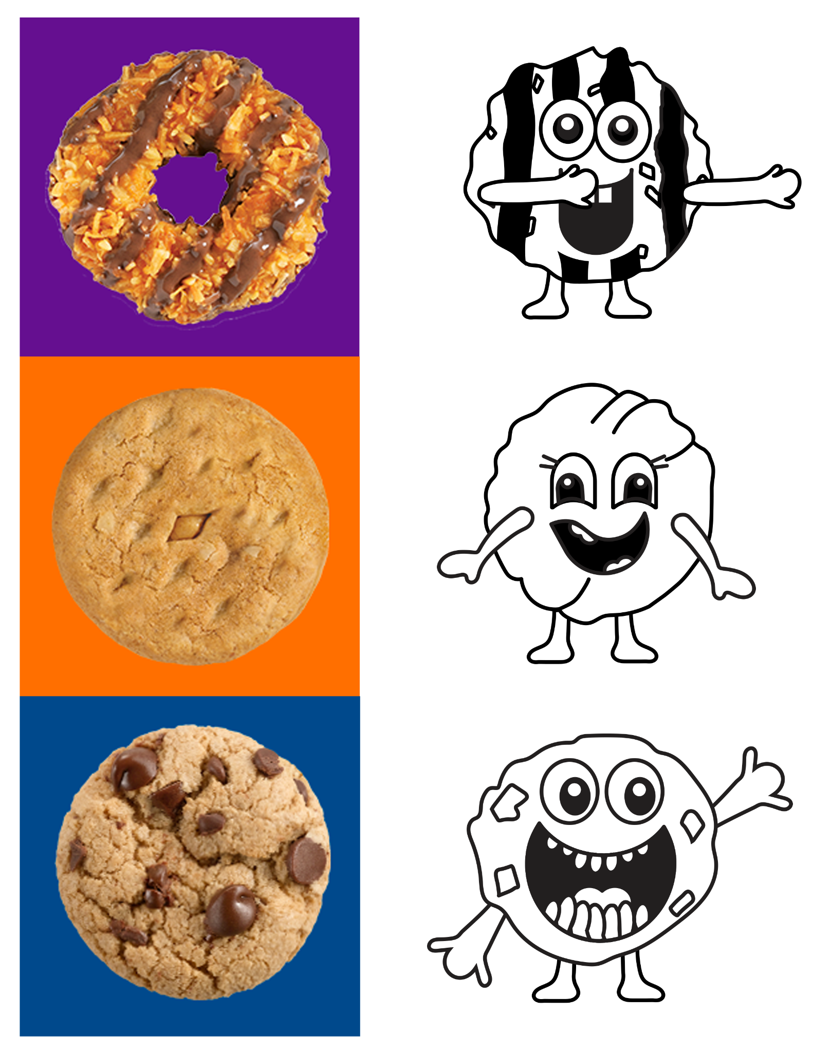 First set of cookies character concepts